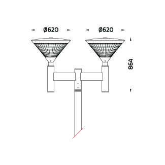 EPSYLON - Pole Top Light / Double Head 