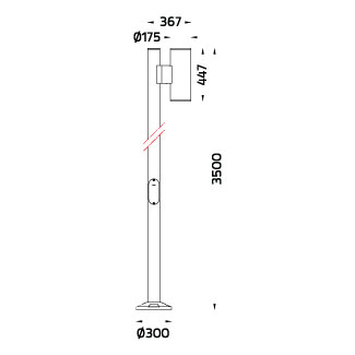 Maxi TUBE - Pole Light / Single Sided