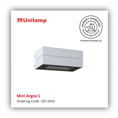 Unilamp Mini Argos 1 wall light OD-5401 DarkSky Approved luminaire