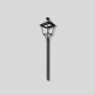 Somerset classic outdoor lantern style LED pole light for parks and pathways