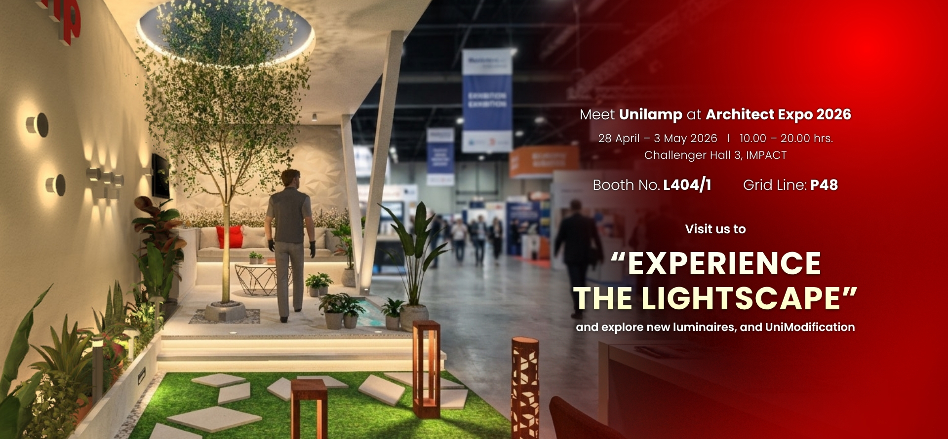 Unilamp at Architect Expo 2026 lighting exhibition booth details