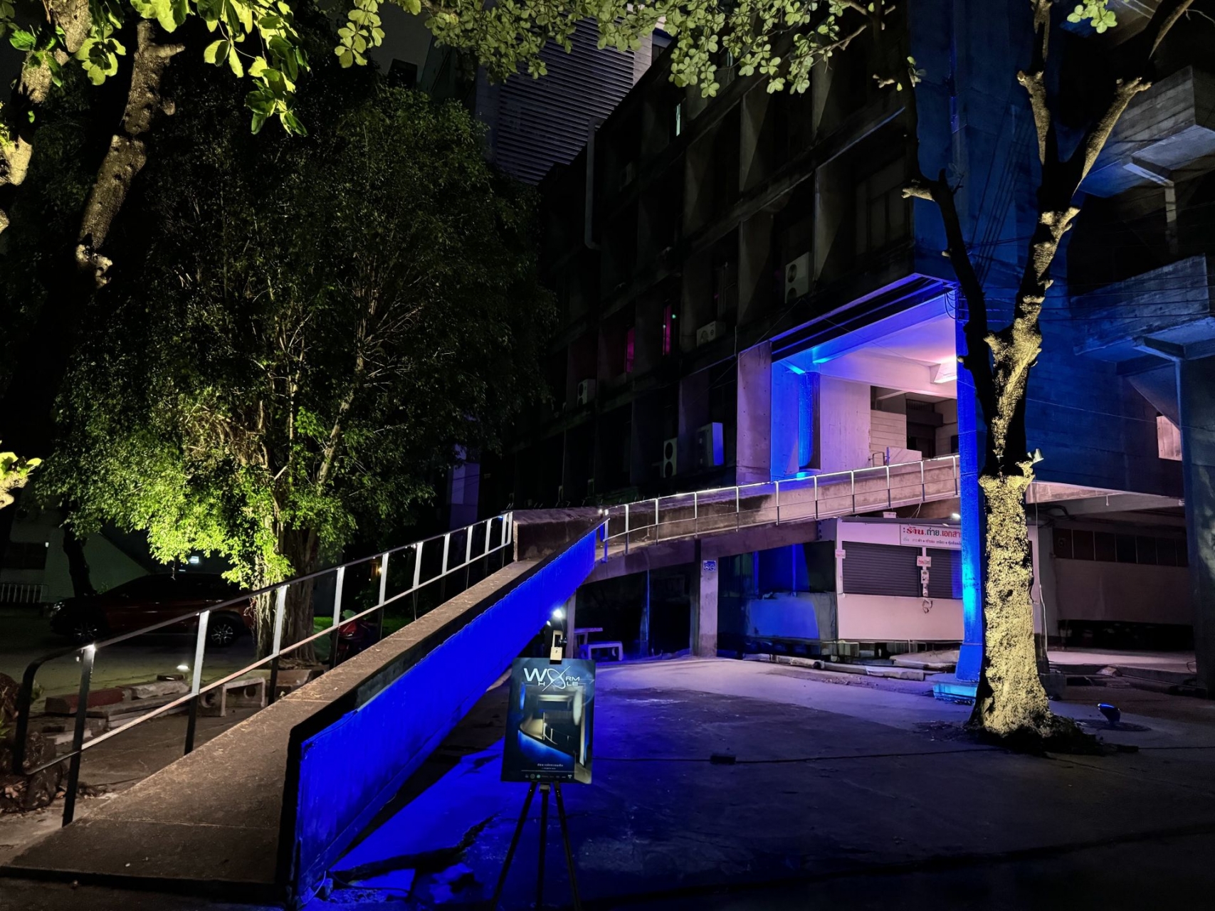 Landscape and pathway lighting at Kasetsart University night installation