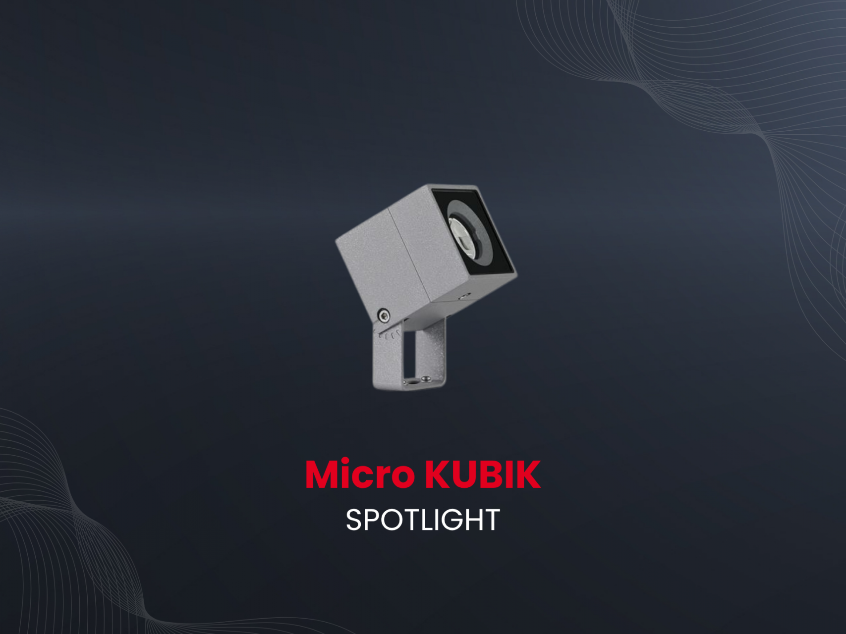 Micro KUBIK spotlight for architectural outdoor lighting applications