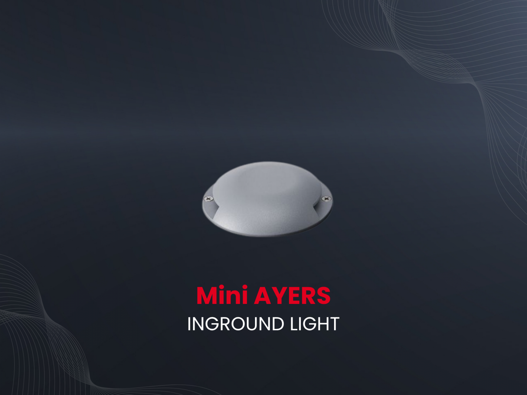 Mini AYERS inground light fixture for outdoor pathway illumination