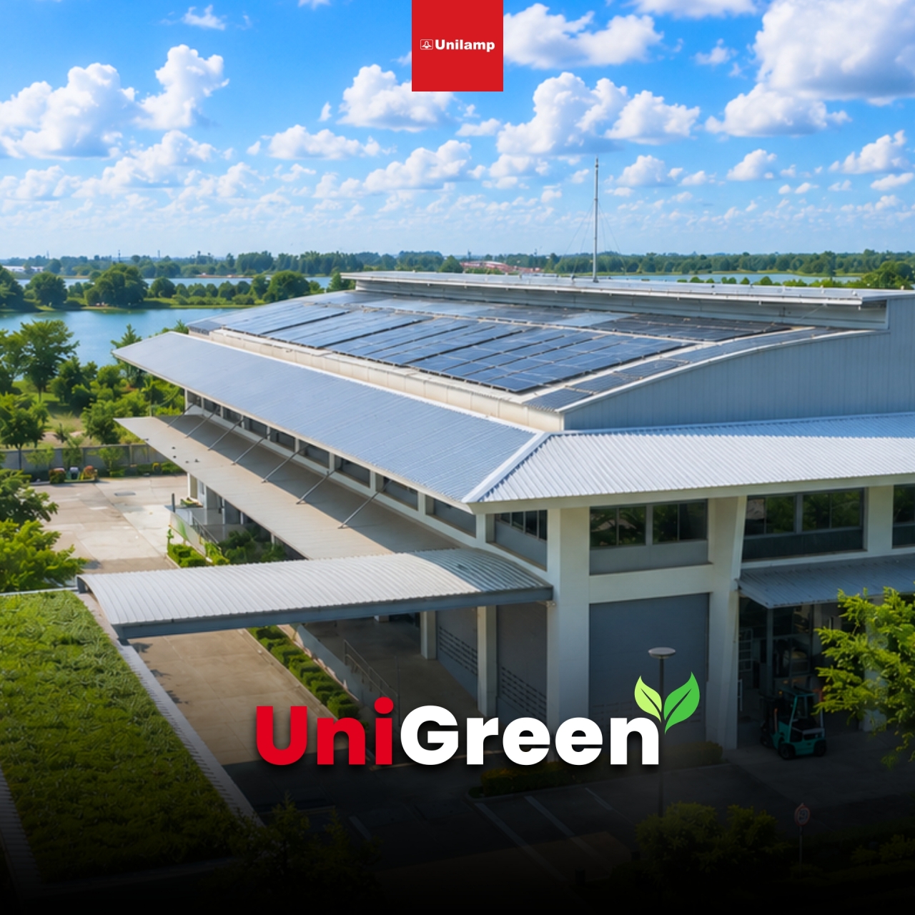 Unilamp UniGreen solar factory rooftop