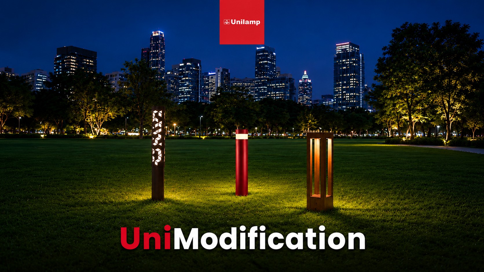 Unilamp UniModification outdoor lighting in urban park